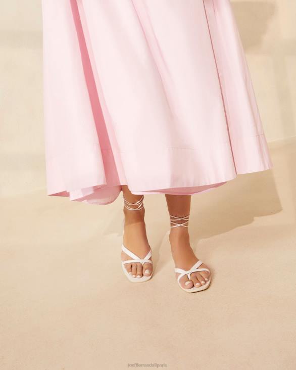 femmes Loeffler Randall blanc du désert sandale portefeuille lilla blanche chaussures 8HL8118 - Image 5