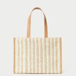 femmes Loeffler Randall blanc/rayure naturelle sac fourre-tout naturel au crochet pia Sacs 8HL8323