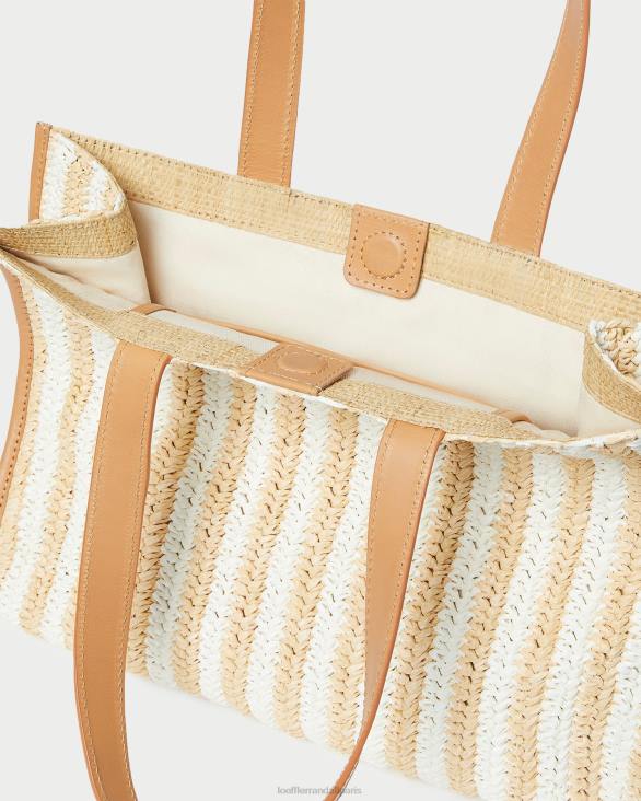 femmes Loeffler Randall blanc/rayure naturelle sac fourre-tout naturel au crochet pia Sacs 8HL8323 - Image 4