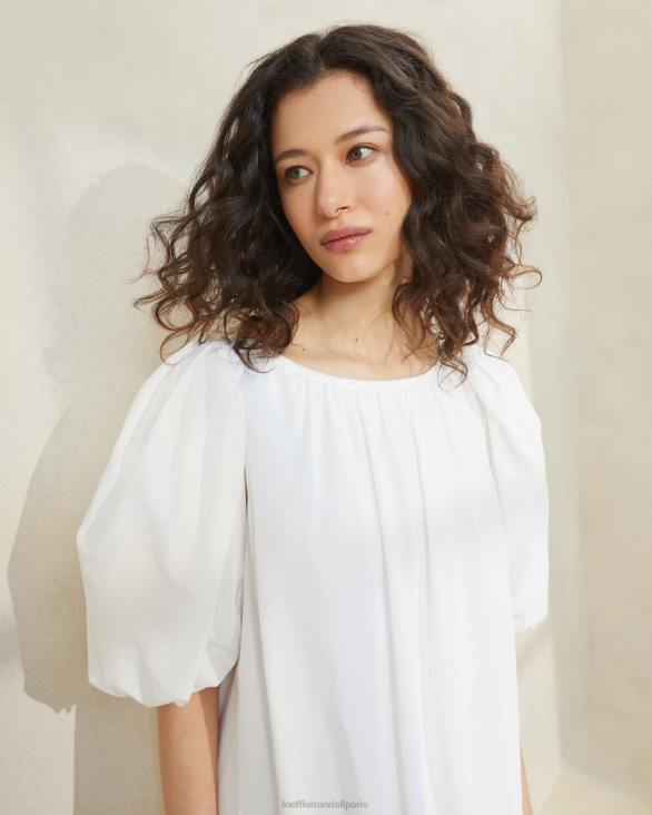 femmes Loeffler Randall blanc robe oversize à manches bouffantes mimi vêtements 8HL8178 - Image 2