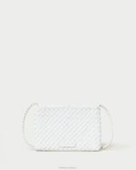 femmes Loeffler Randall blanc sac à bandoulière tissé marison Sacs 8HL8330