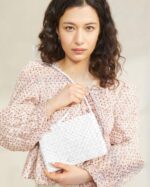 femmes Loeffler Randall blanc sac à bandoulière tissé marison Sacs 8HL8330 - Image 5