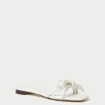 femmes Loeffler Randall blanc sandale à nœud hadley chaussures 8HL8123