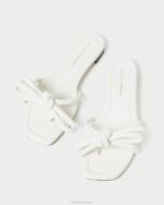 femmes Loeffler Randall blanc sandale à nœud hadley chaussures 8HL8123 - Image 4