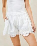 femmes Loeffler Randall blanc short festonné dorian vêtements 8HL8233 - Image 2