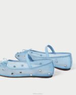 femmes Loeffler Randall bleu/clair ballerines Léonie chaussures 8HL8305 - Image 4