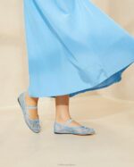 femmes Loeffler Randall bleu/clair ballerines Léonie chaussures 8HL8305 - Image 5