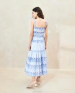 femmes Loeffler Randall bleu/crème caraco en broderie à rayures zelda vêtements 8HL8213 - Image 3