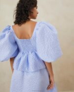 femmes Loeffler Randall bleu haut matelassé jessalyn vêtements 8HL8250 - Image 3