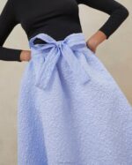 femmes Loeffler Randall bleu jupe circulaire à volants Carrie vêtements 8HL8249 - Image 2
