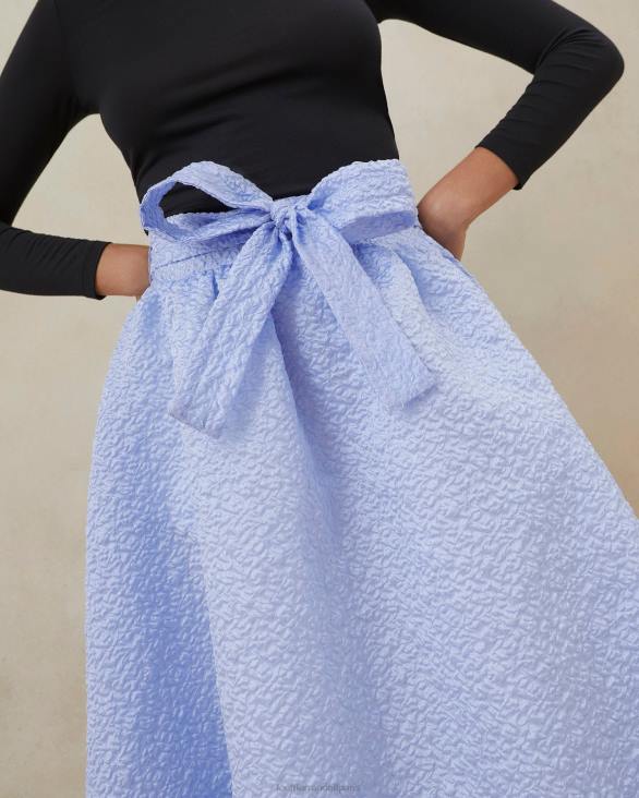 femmes Loeffler Randall bleu jupe circulaire à volants Carrie vêtements 8HL8249 - Image 2