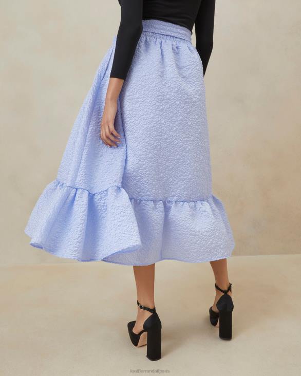 femmes Loeffler Randall bleu jupe circulaire à volants Carrie vêtements 8HL8249 - Image 3