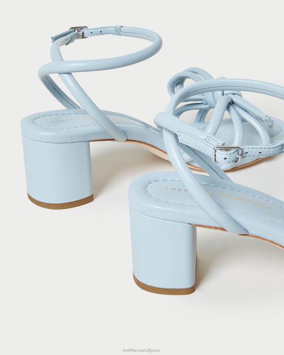femmes Loeffler Randall bleu sandale mikel à nœud et talon chaussures 8HL840 - Image 4
