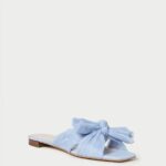 femmes Loeffler Randall bleu toboggan à arc Daphné chaussures 8HL8104