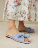 femmes Loeffler Randall bleu toboggan à arc Daphné chaussures 8HL8104 - Image 5