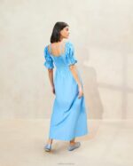 femmes Loeffler Randall bleuet robe Yael à corsage froncé vêtements 8HL8193 - Image 3