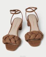 femmes Loeffler Randall brun avril talon bas chaussures 8HL861 - Image 3