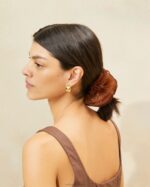 femmes Loeffler Randall brun chouchou superposé plissé Emmy accessoires 8HL8166 - Image 3