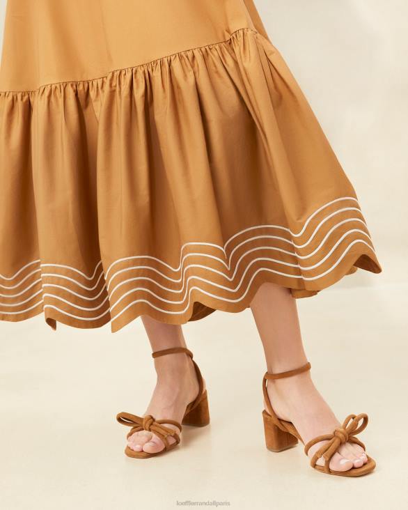 femmes Loeffler Randall brun jupe opale à ourlet volanté vêtements 8HL8228 - Image 2