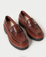 femmes Loeffler Randall brun mocassins à plateforme rikki chaussures 8HL8312 - Image 3