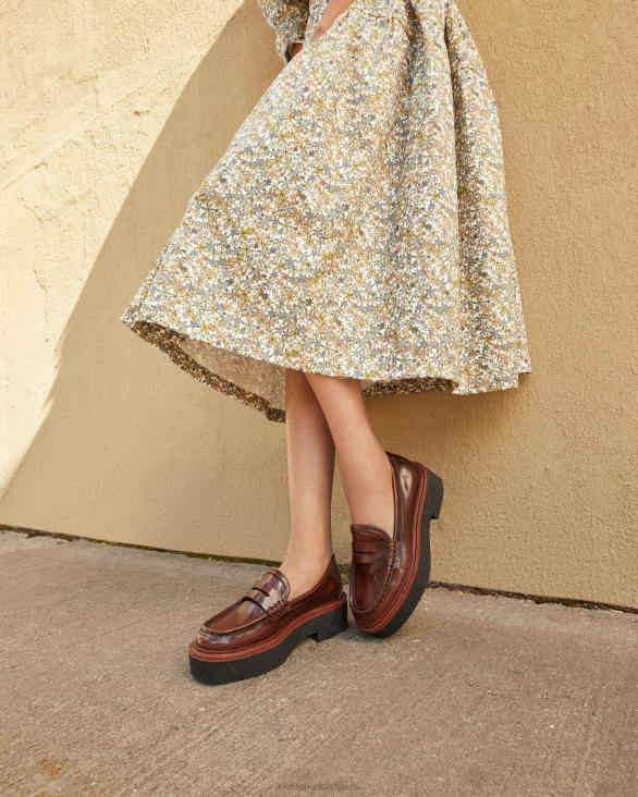 femmes Loeffler Randall brun mocassins à plateforme rikki chaussures 8HL8312 - Image 5
