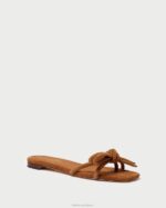 femmes Loeffler Randall cacao sandale à nœud hadley chaussures 8HL8105