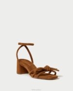femmes Loeffler Randall cacao sandale mikel à nœud et talon chaussures 8HL862