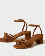 femmes Loeffler Randall cacao sandale mikel à nœud et talon chaussures 8HL862 - Image 3
