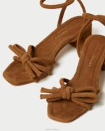 femmes Loeffler Randall cacao sandale mikel à nœud et talon chaussures 8HL862 - Image 4