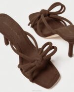 femmes Loeffler Randall cacao talon à nœud margi chaussures 8HL846 - Image 4