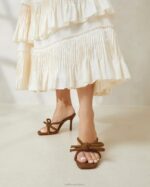 femmes Loeffler Randall cacao talon à nœud margi chaussures 8HL846 - Image 5
