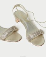 femmes Loeffler Randall cappuccino sandale à talon mi-haut jackie chaussures 8HL870 - Image 3