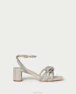 femmes Loeffler Randall cappuccino sandale mikel à nœud et talon chaussures 8HL815 - Image 2