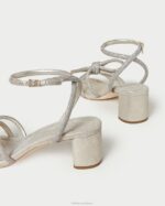 femmes Loeffler Randall cappuccino sandale mikel à nœud et talon chaussures 8HL815 - Image 4