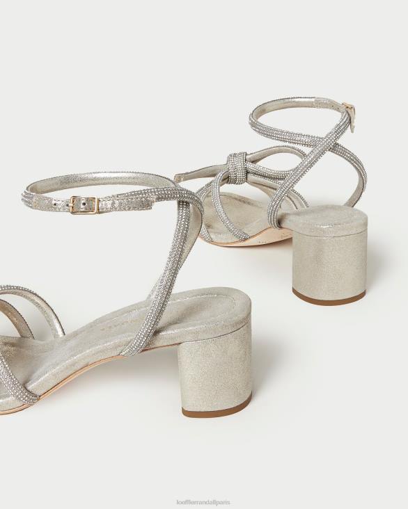 femmes Loeffler Randall cappuccino sandale mikel à nœud et talon chaussures 8HL815 - Image 4
