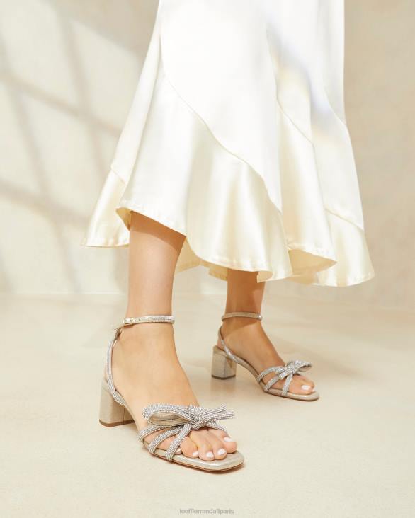femmes Loeffler Randall cappuccino sandale mikel à nœud et talon chaussures 8HL815 - Image 5