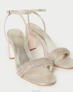 femmes Loeffler Randall cappuccino talon shay en strass chaussures 8HL826 - Image 3