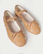 femmes Loeffler Randall caramel/cristal ballerines Léonie chaussures 8HL8303 - Image 3