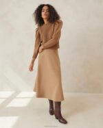 femmes Loeffler Randall chameau jupe circulaire charissa vêtements 8HL8219 - Image 3