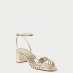 femmes Loeffler Randall Champagne nœud olivia mi-talon chaussures 8HL851