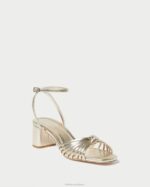 femmes Loeffler Randall Champagne nœud olivia mi-talon chaussures 8HL851