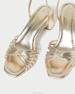femmes Loeffler Randall Champagne nœud olivia mi-talon chaussures 8HL851 - Image 3