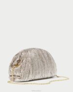 femmes Loeffler Randall Champagne pochette dôme plissée Bailey Sacs 8HL8386 - Image 2