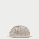 femmes Loeffler Randall Champagne pochette dôme plissée Bailey Sacs 8HL8386
