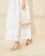 femmes Loeffler Randall Champagne pochette dôme plissée Bailey Sacs 8HL8386 - Image 5