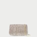 femmes Loeffler Randall Champagne pochette plissée plate brit Sacs 8HL8393