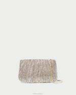 femmes Loeffler Randall Champagne pochette plissée plate brit Sacs 8HL8393