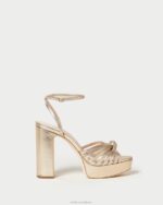 femmes Loeffler Randall Champagne sandale à plateforme à nœud rivka chaussures 8HL827 - Image 2
