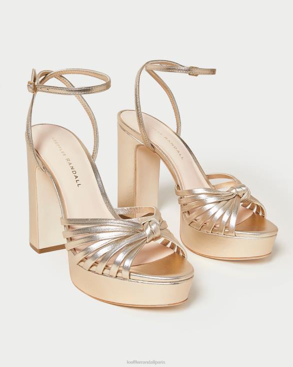 femmes Loeffler Randall Champagne sandale à plateforme à nœud rivka chaussures 8HL827 - Image 3