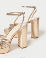femmes Loeffler Randall Champagne sandale à plateforme à nœud rivka chaussures 8HL827 - Image 4